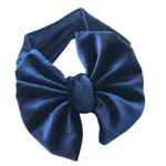 Solid Color Bowknot Headbands for Girls Navy