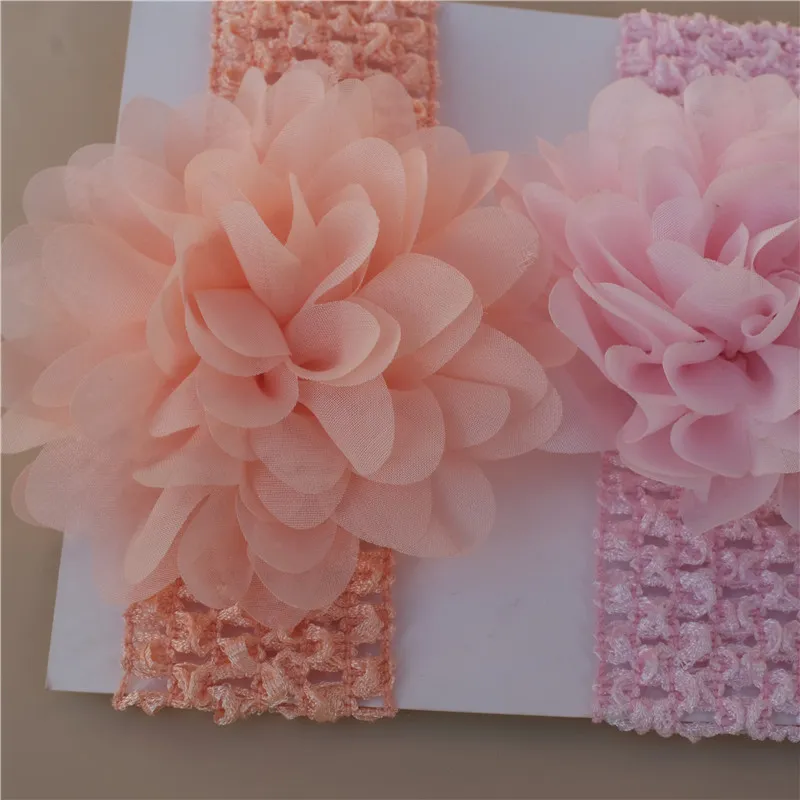 2-pack Pure Color Big Floral Headband Hair Accessories para meninas (sem cartão de papel) Cor-A image 3
