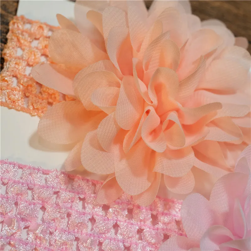 2-pack Pure Color Big Floral Headband Hair Accessories para meninas (sem cartão de papel) Cor-A image 5