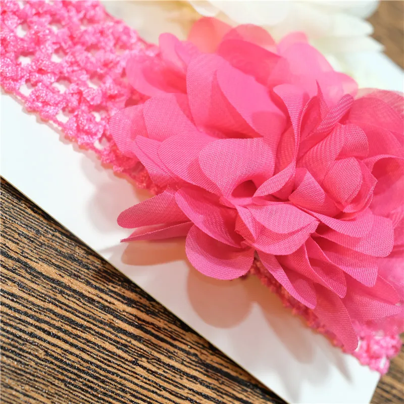 2-pack Pure Color Big Floral Headband Hair Accessories for Girls (Without Paper Card) Color-C image 6