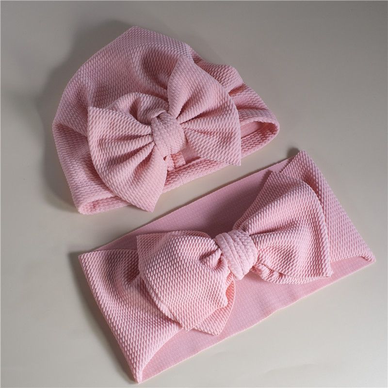 1Pc Solid Bow Decor Headband or Hat for Mom and Me