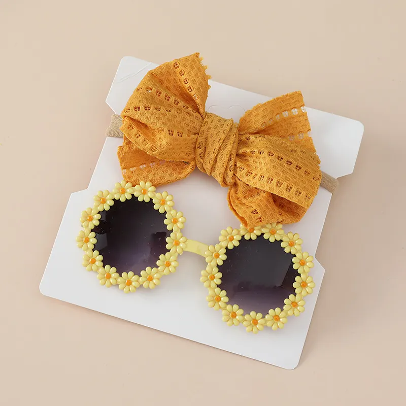 Toddler's Glasses and hair band Versatile fashion suit Ginger