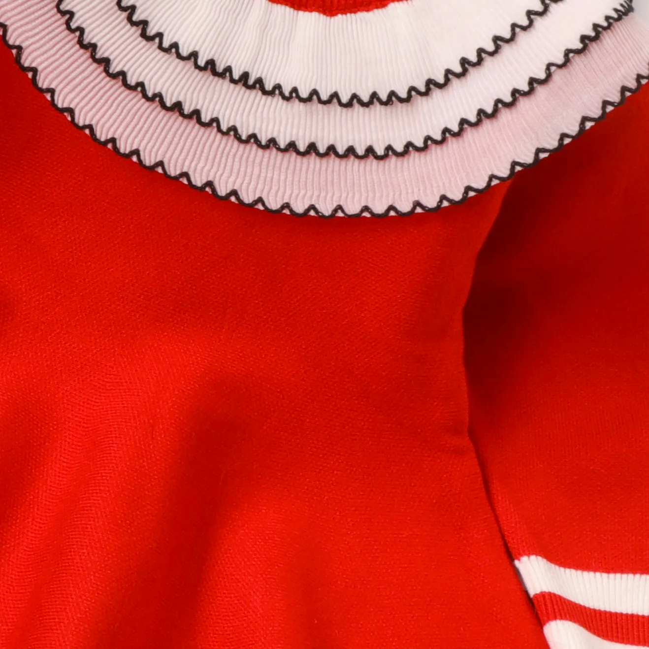 Bebé Extremidades franzidas Bonito Manga comprida Vestidos Vermelho image 4