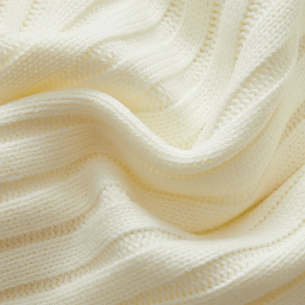 Toddler Girl/Boy Turtleneck Ribbed Knit Sweater big image 5