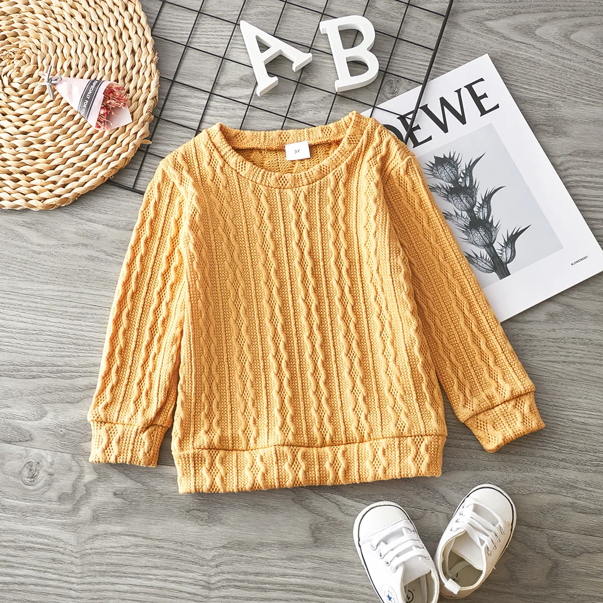 Kleinkinder Mädchen Basics Pullover gelb big image 1