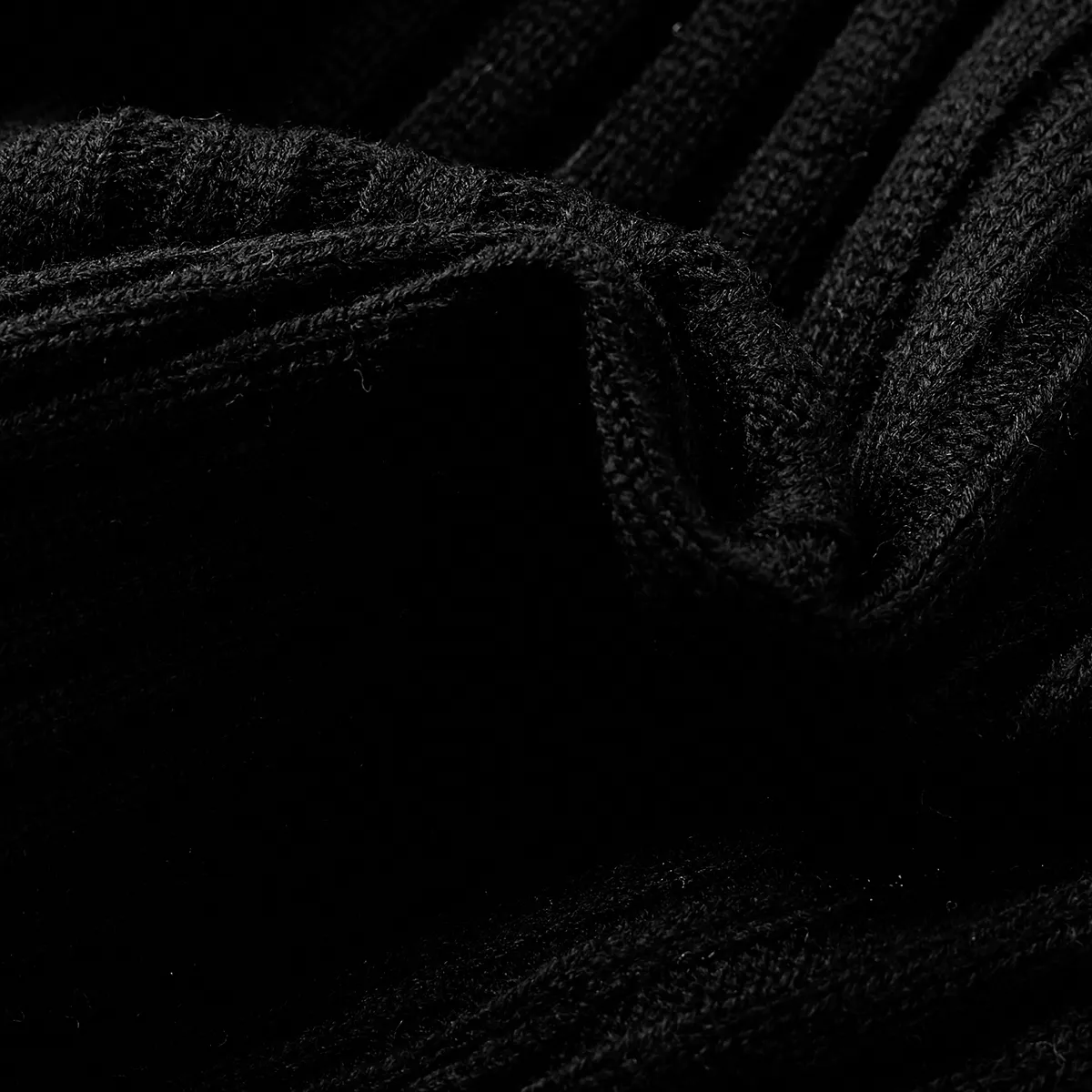 Toddler Girl/Boy Turtleneck Ribbed Knit Sweater Black big image 1