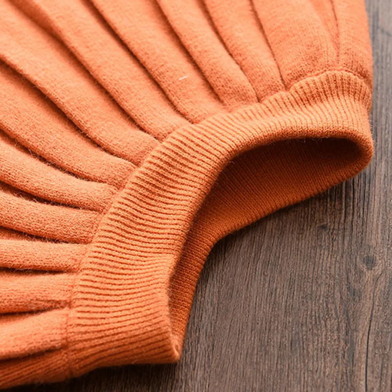 2 pièces Bébé Manches à volants Doux Manches longues Costume jupe Orange big image 1