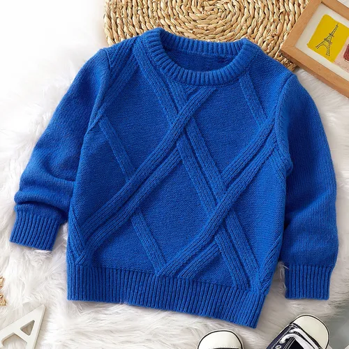 Toddler Girl/Boy Diamond Knit Sweater 
