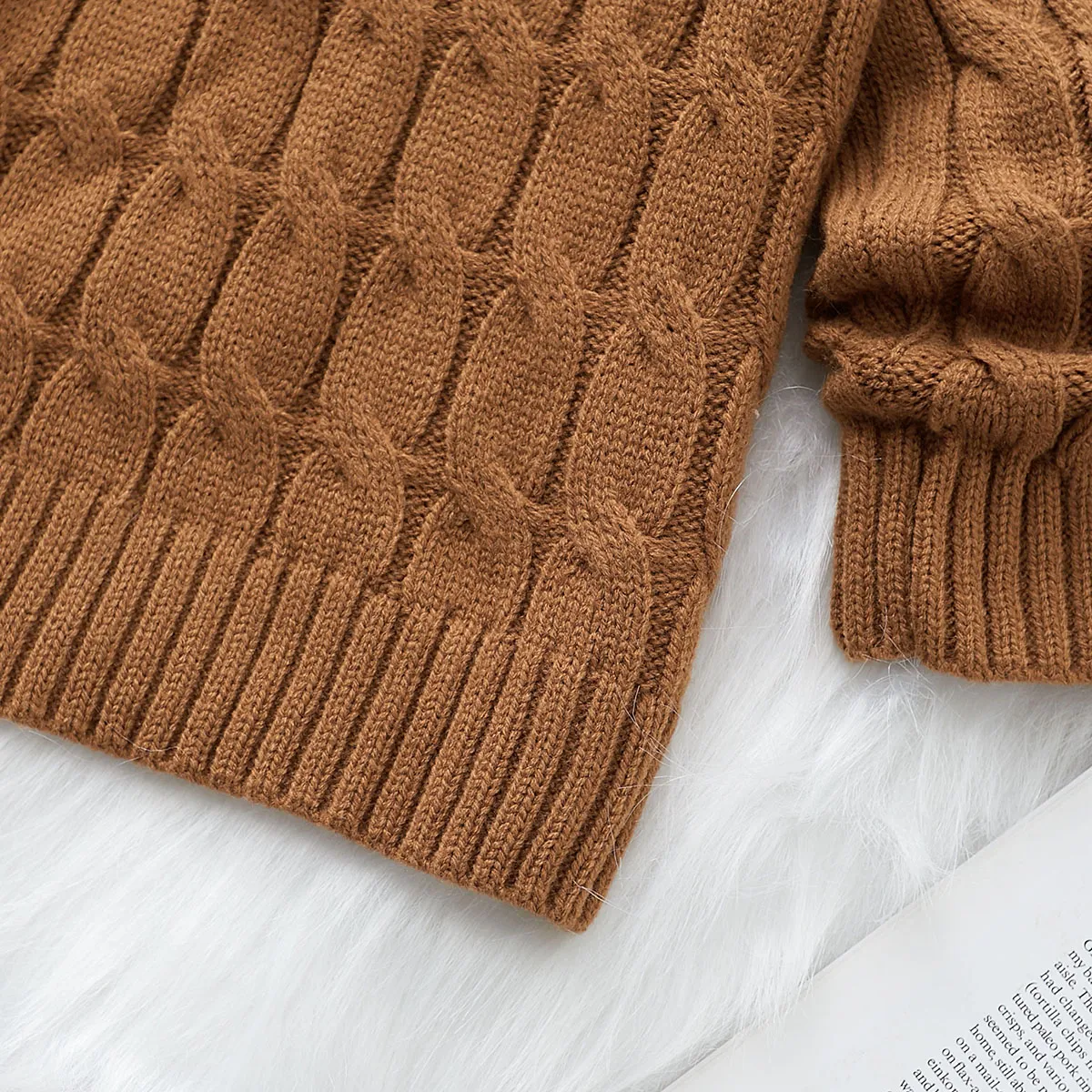Toddler Boy/Girl Basic Textured Turtleneck Sweater    image 5