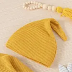 Baby Boy/Girl 3pcs Solid Ribbed Long-sleeve Pullover and Trouser Set  image 6