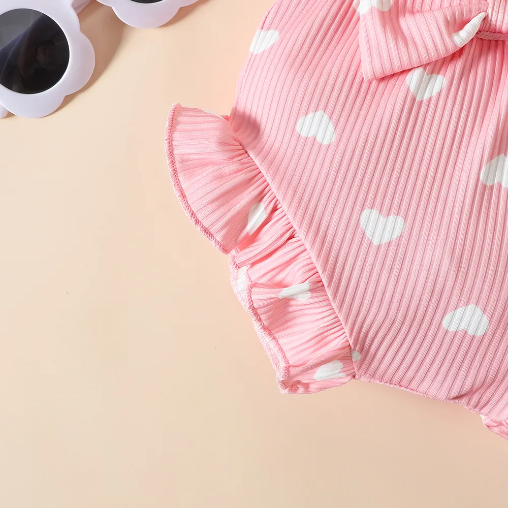3 pièces Bébé Fille Bord à volants Décontracté Manches courtes ensemble pour bébé big image 10