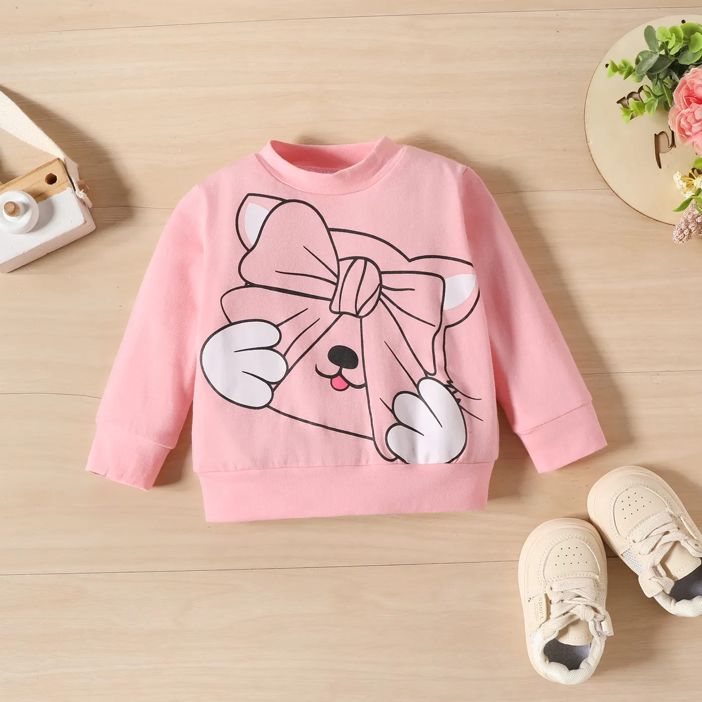 2 unidades Bebé Menina Gato Infantil Manga comprida Conjunto para bebé  image 3