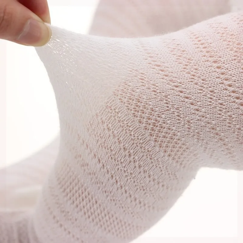 Meia-calça texturizada de cor pura para bebê/criança Branco big image 1