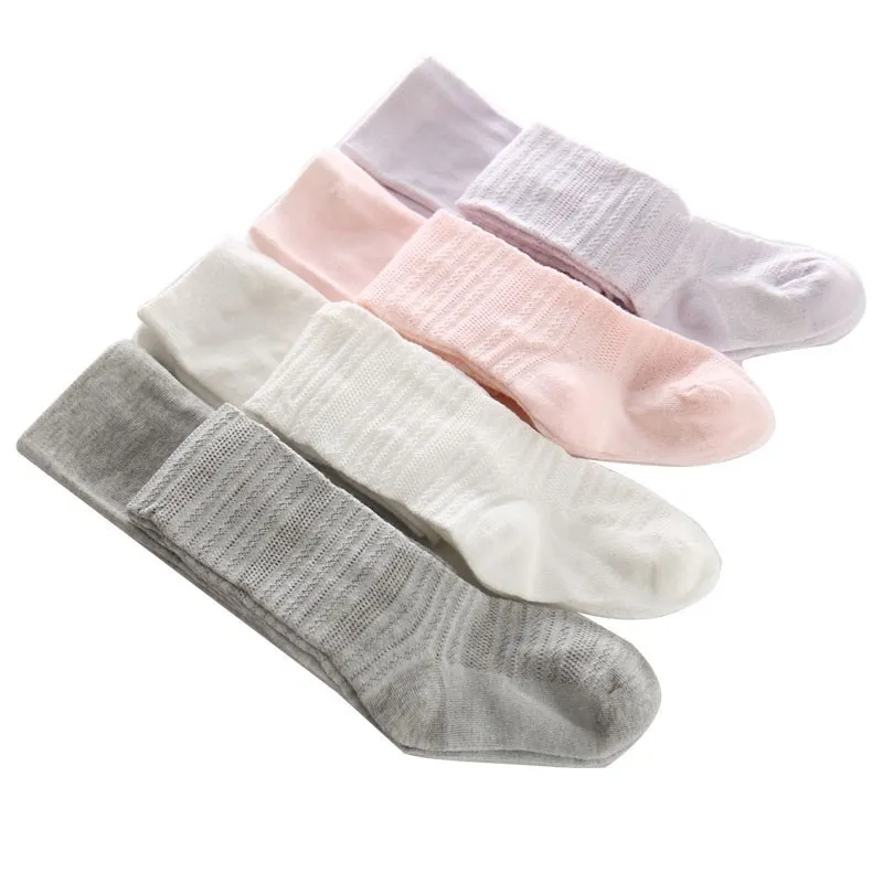 Baby / Toddler Pure Color Textured Pantyhose Leggings Tights White image 4