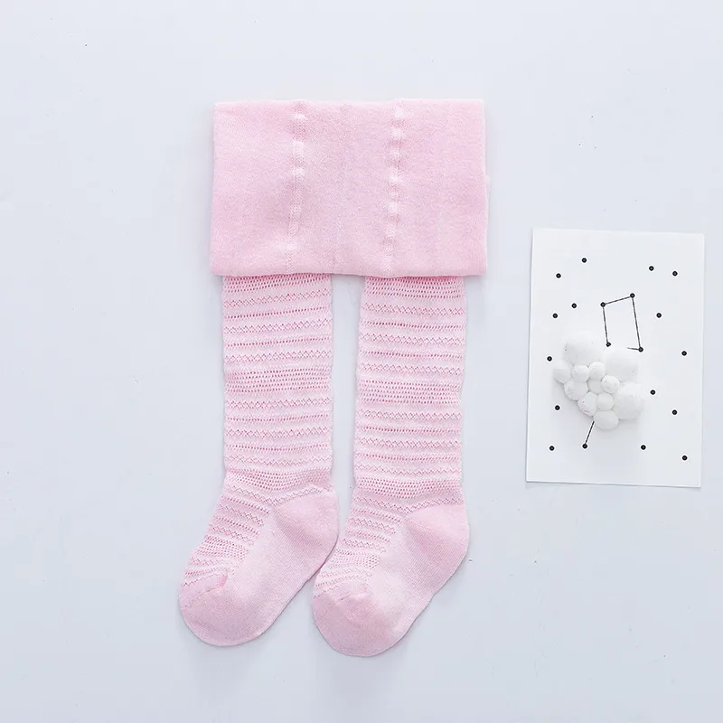 Baby / Toddler Pure Color Textured Pantyhose Leggings Tights Pink