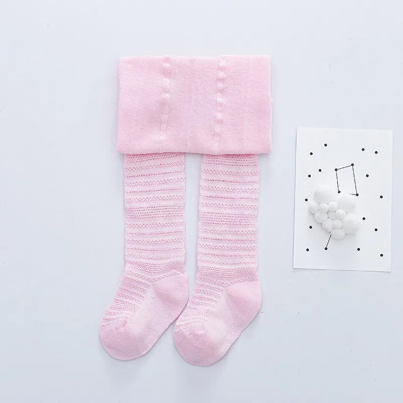 Baby/Kleinkind reine Farbe texturierte Strumpfhosen Leggings Strumpfhosen rosa big image 1
