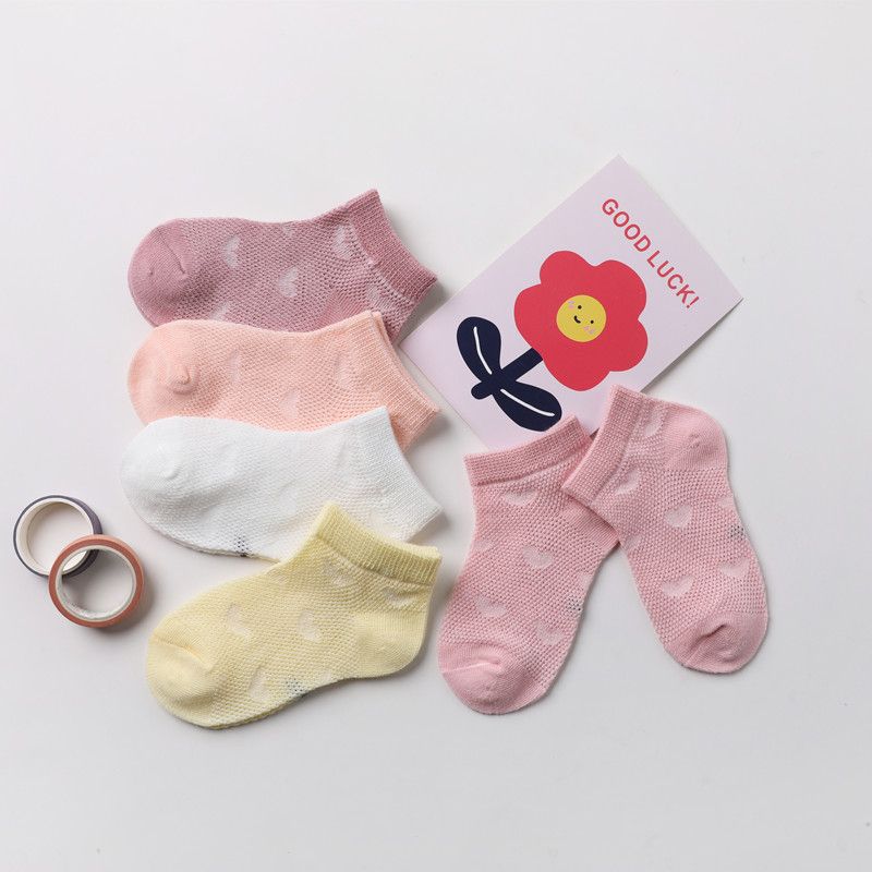 

5 Pairs Baby / Toddler / Kid Crown Heart Stars Pattern Socks