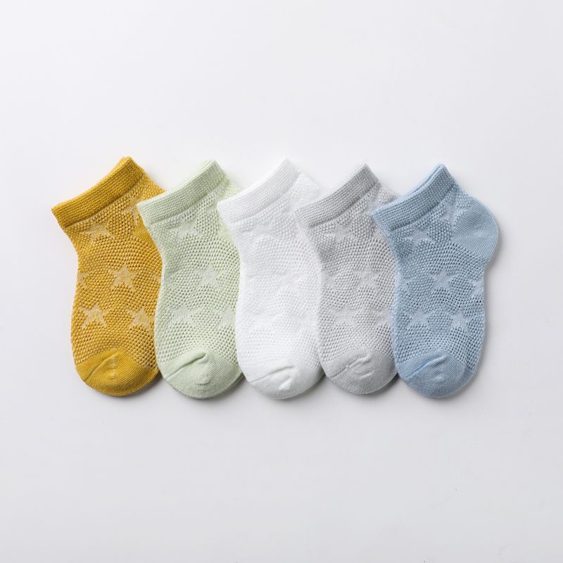 

5 Pairs Baby / Toddler / Kid Crown Heart Stars Pattern Socks