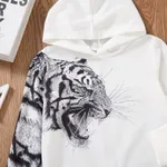 Trendy Kid Boy Tiger/Lion Animal Print Hooded Sweatshirt  image 4