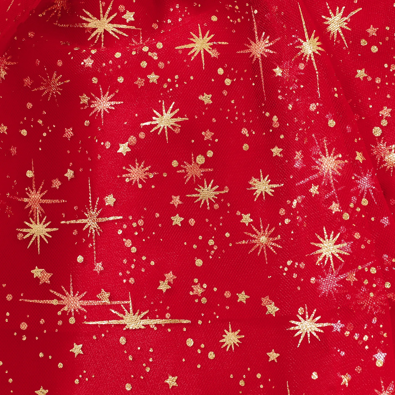 Christmas 3pcs Baby Girl Reindeer & Letter Print Ruffle Long-sleeve Romper and Glitter Mesh Skirt with Headband Set REDWHITE image 6