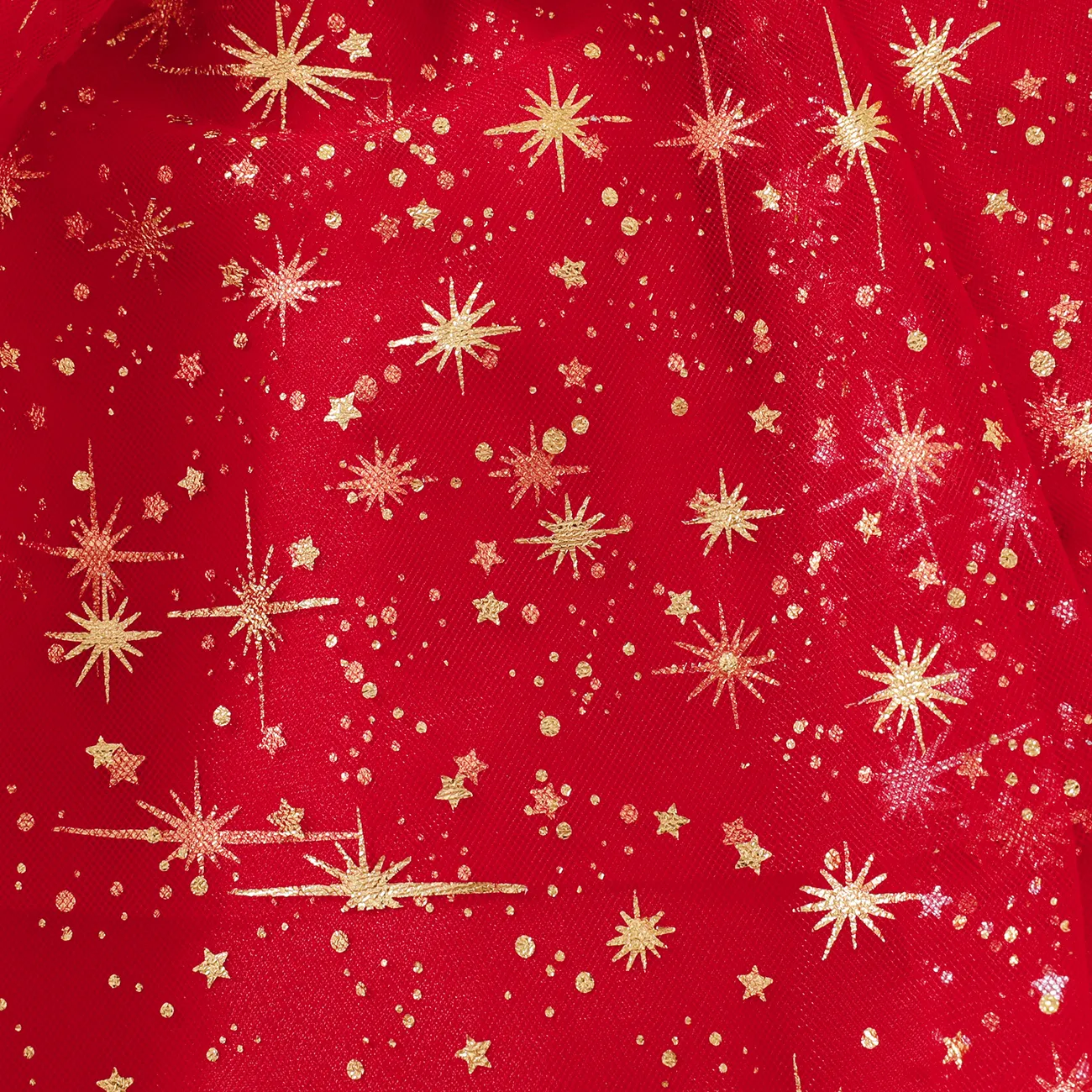 Christmas 3pcs Baby Girl Reindeer & Letter Print Ruffle Long-sleeve Romper and Glitter Mesh Skirt with Headband Set REDWHITE big image 1