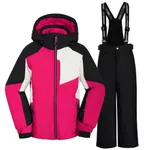 2PCS Kid Boy/Girl Windproof Waterproof Winter Ski Jacket & Pants Set Snow Suit Black/White/Red