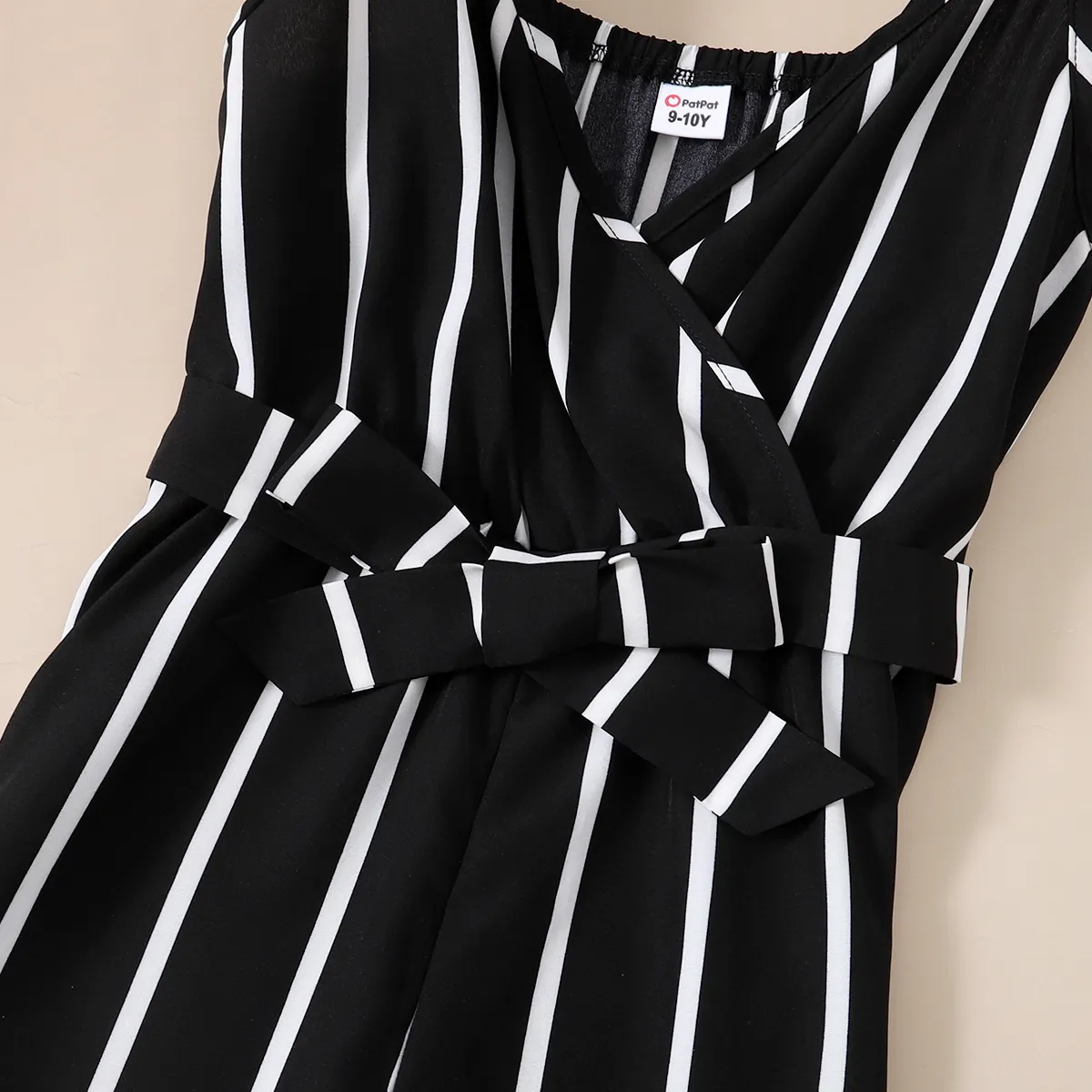 combinaisons cami ceinturées à rayures et à col surplis pour fille  image 4