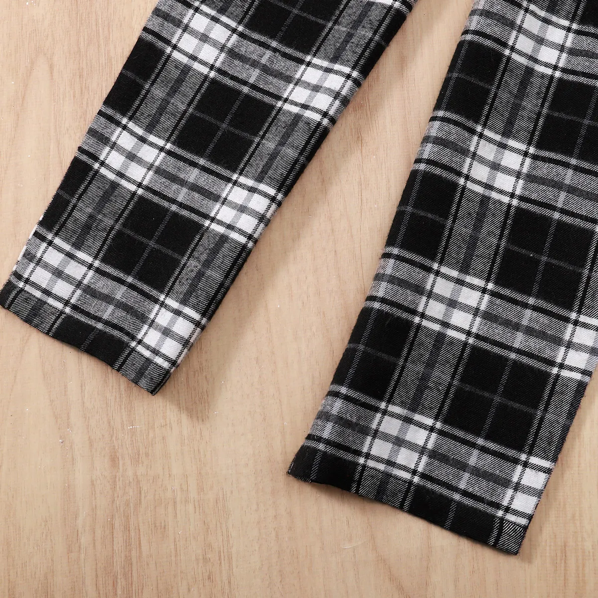 2 pezzi Bambini Set Ragazza Tartan Manica volant  image 5