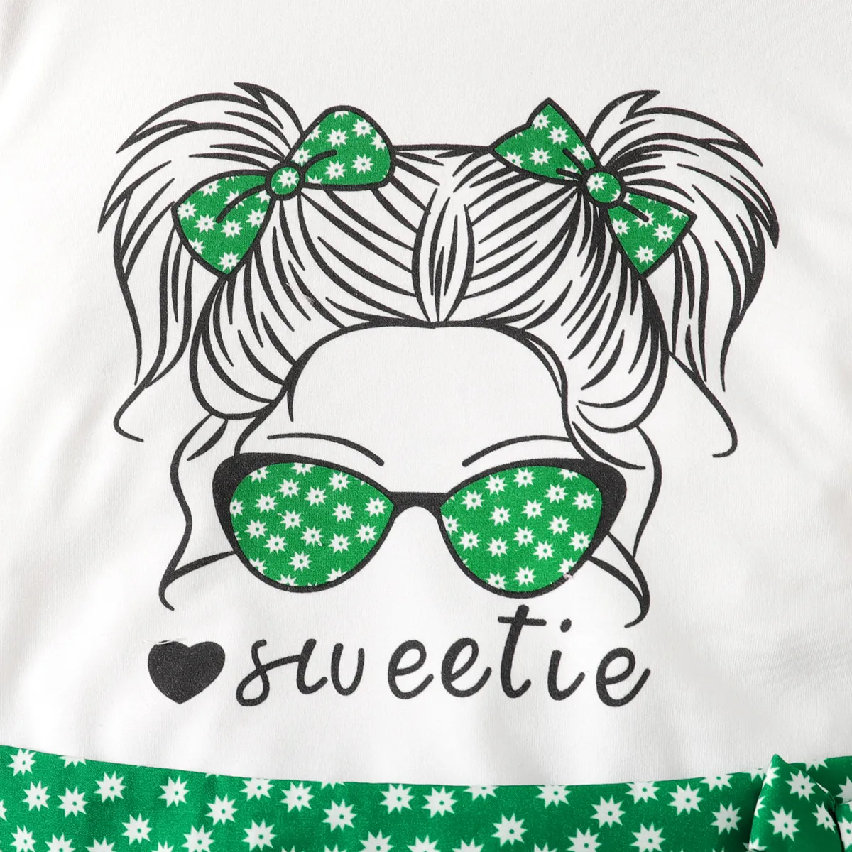 2 pezzi Bambini Vestito con gonna Ragazza Bordo volant Carattere  image 3
