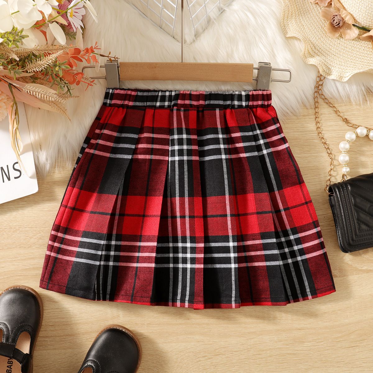 

Toddler Girl Plaid Pleated Skirt