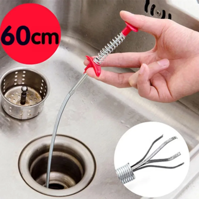 

Drain Clog Water Sink Cleaner Snake Unblocker Kitchen Bath Rod Hair Remover Toilet Dredge Pipe Bathroom Kitchen Clean