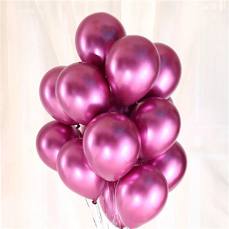 

10Pcs Metallic Chrome Balloons Birthday, Wedding, Graduation Season Decoration