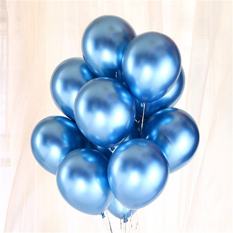 10pcs Ballons Chrome Métalliques Anniversaire, Mariage, Décoration De La Saison De Remise Des Diplômes