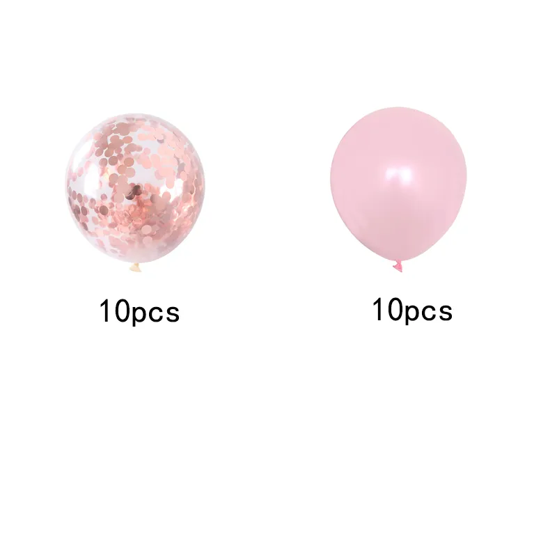 20pcs maca rosa sequin balão de decoração de casamento decoração de festa de aniversário Ouro de Rosa image 2