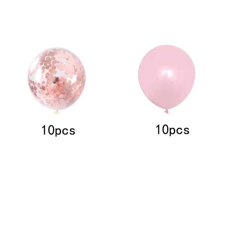 20pcs maca rosa de lentejuelas globo de la decoración fiesta de cumpleaños decoración de la boda Oro rosa big image 1