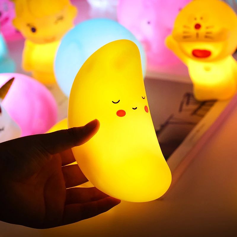 Luminous Toys Give Gifts Festival Lighting Rabbit Unicorn Pentagram Moon Cloud Dinosaur Shape LED Lamp Night Light Bedroom Decor