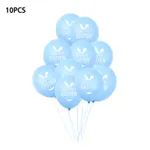 10er-Pack Osterhase Hase Latexballons reine Farbe Frohe Ostern Buchstaben Luftballons Osterparty Dekoration Zubehör blau
