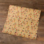 2-pack Happy Birthday Wrapping Paper Thick Kraft Brown Gift Wrapping Paper Flower Snack Wrapping Paper Color-D