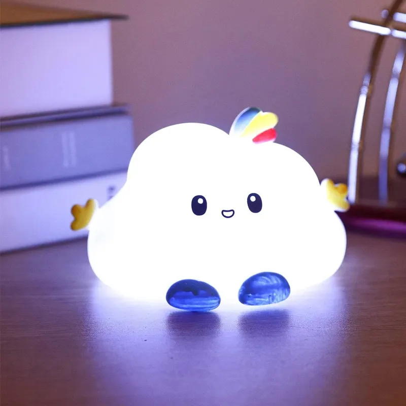 Creative Clouds Night Light Soft Vinyl Night Lamp Home Atmosphere Bedroom Bedside Lamp