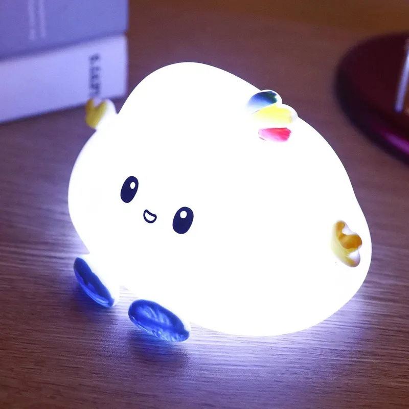 Kreative Wolken Nachtlicht Weiche Vinyl Nachtlampe Wohnatmosphäre Schlafzimmer Nachttischlampe big image 3