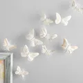 4-pack Handmade Butterfly Wall Decoration Feather 3D Wall Decals for Girls Room Bedroom Home Backdrop Decor Stickers  image 1