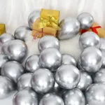 10Pcs Metallic Chrome Balloons Birthday, Wedding, Graduation Season Decoration Silver
