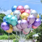 10 peças de aniversário de balões de cromo metálico, casamento, decoração de temporada de formatura Multicolorido