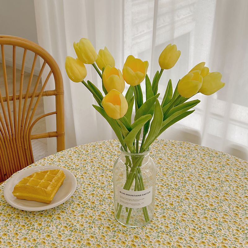 2-pack / 5-pack Tulipes Fleurs Artificielles Pu Real Touch Faux Tulipes Fleurs Pour Table Bureau Mariage Salle à Manger Décoration De La Maison