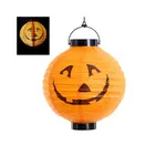 Paquete de 4 linternas de papel de Halloween Jack-o-lantern linternas colgantes de calabaza decoración de Halloween Amarillo