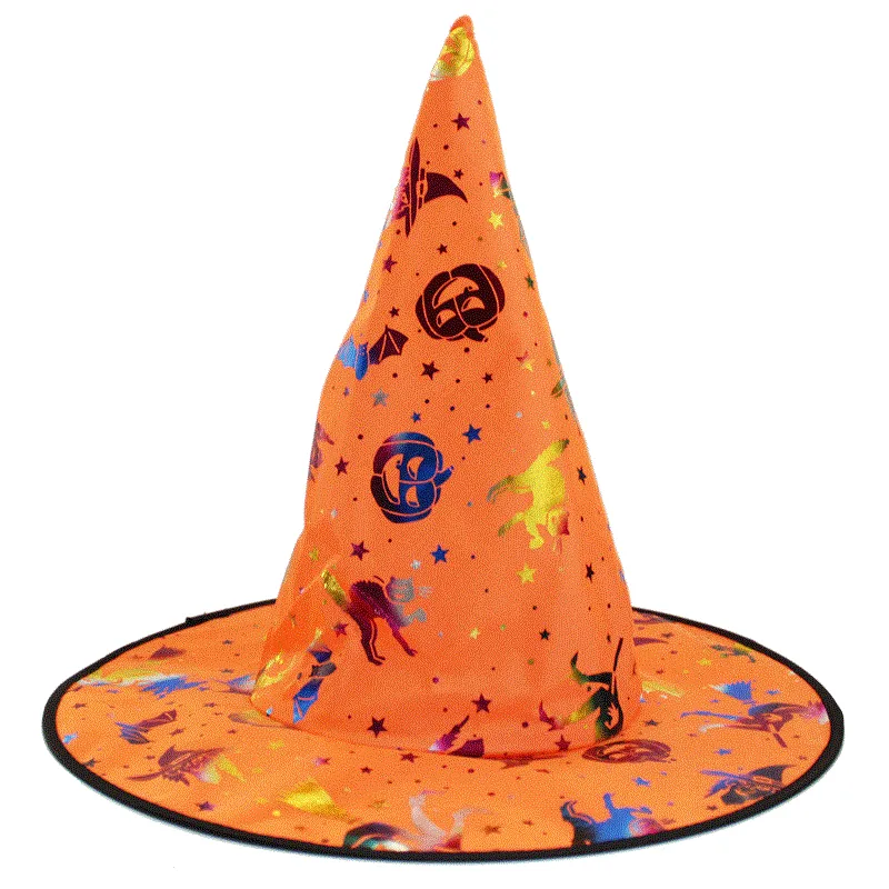 Halloween Bronzing Hexenhut Zauberhut Halloween Party Dekoration Cosplay Requisiten orange