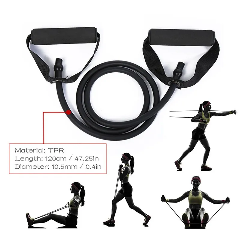 5 Levels Resistance Band Exercise Cord Elastic Muscle Chest Expander Fitness Exercise Band with Handle  image 3