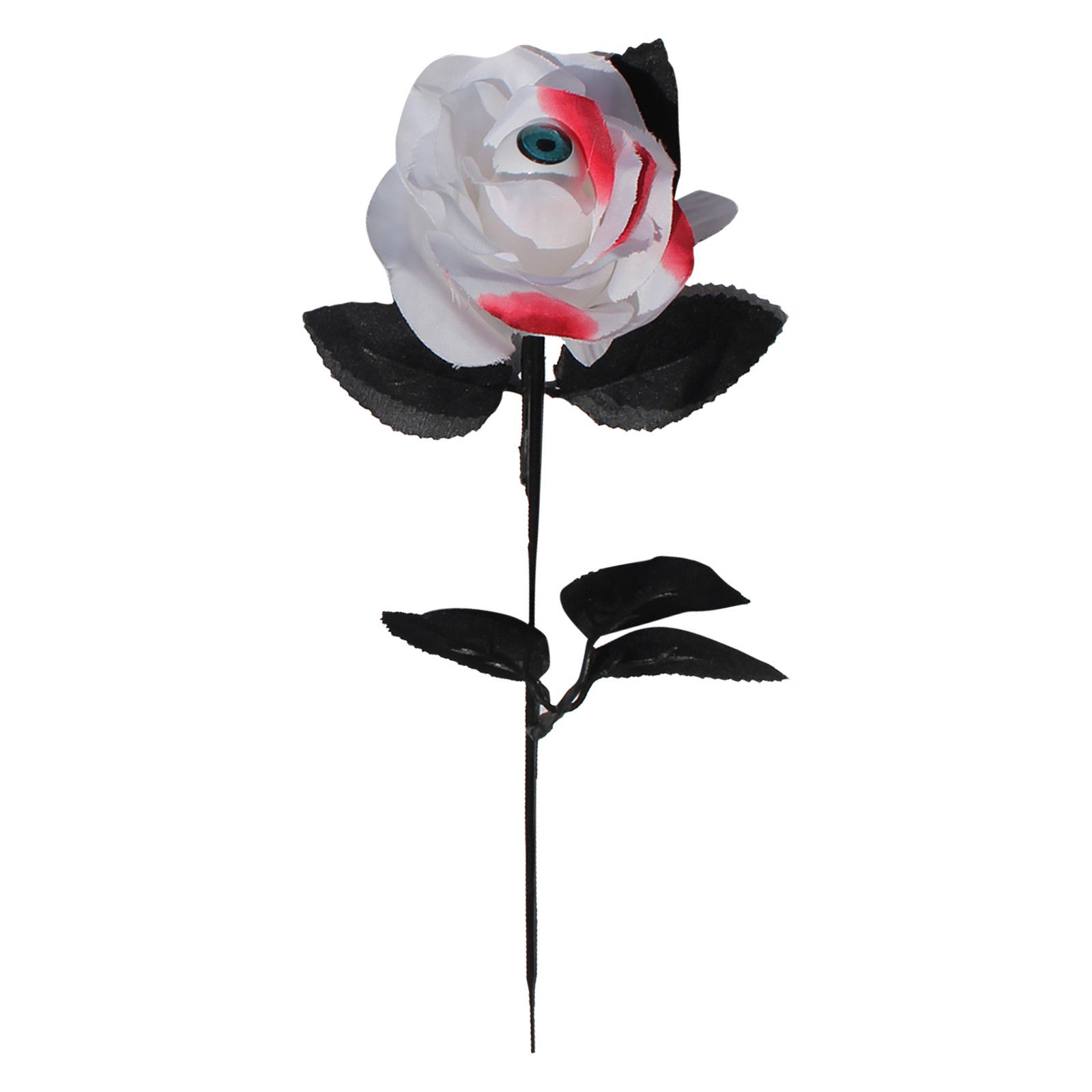 Lot De 5 Roses Sanglantes Artificielles D'Halloween Avec Globes Oculaires, Bouquet De Fleurs Artificielles, Fournitures De Décoration De Fête D'Hallow