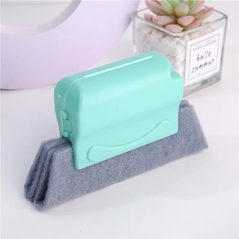 Window Cleaner Tool Creative Door Window Groove Gap Cleaning Brush Hand-held Door Window Track Kitchen Cleaning Brushes Tool  image 2