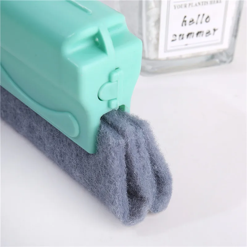 Window Cleaner Tool Creative Door Window Groove Gap Cleaning Brush Hand-held Door Window Track Kitchen Cleaning Brushes Tool  image 3